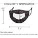 Set of 2 Reusable Adjustable 3-Layer Clear Black Game Face Masks - Gyothrig - Buy Online on GoSupps.com