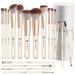 HEYMKGO Makeup Brushes Set 18 Pieces Professional Makeup Brush Set Foundation Eye Shadow Eyebrow Blush Kit Makeup Brush Brush Kit Synthetic Bristles with Storage Gift Box