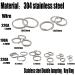 250pcs Stainless Steel Split Rings Double Loop Jump Rings for Jewelry Making - 1.0x12mm-12653 - Buy Online on GoSupps.com