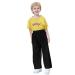 TOPTIE Adult Kids Karate Pants Martial Arts Pants Student Karate Gi Pants Black 0