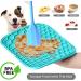 Licky Mats for Dogs Pack of 2 Licky Mats With Spatula - Dogs Accessories Bathing Training Pad With Strong Suction Cup - Slow Pet Feeder For Food Treats Peanut Butter (Light Blue/Purple) - Buy Online on GoSupps.com