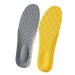 Shoe Inserts for Women Men Ultra Soft Latex Breathable Sweat Absorbent Arch Support Inserts Women Plantar Fasciitis Insoles Gel Insole for Shock Absorption and Relieve Foot Pain (Grey 36)