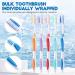 100 Individually Wrapped Travel Toothbrushes | Soft Bristle Disposable Toothbrushes for Adults & Kids | Ideal for Hotels & Guests - Multi Color - Buy Online on GoSupps.com