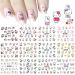 SANTA Cute Kawaii Hello Kit-ty Cartoon Nail Stickers Self-Adhesive Nail Decals for Women Girls Kids Nail Art Stickers (12 Sheets)