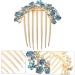 Angoily Diamond ponytail top clip hair comb alloy Korean version decorate hairpin rhinestones headgear back of head spring petal hair comb issue card hair jewelry large bride Hair up - Buy Online on GoSupps.com