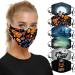 ZLUU 6PCS Halloween Adults Protective Face Mask Personalized Patterns Face Cover Safe Skin Friendly Face Sheild Washable Reusable Adults Washable Halloween Funny Expression Prints Mask Filter Can Be Placed - Buy Online on GoSupps.com
