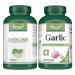 VORST Choline Bitartrate 180 Vegan Capsules & Garlic 180 Vegan Capsules (Combo Bundle 2 Bottles)