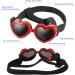 UV Protective Heart Shape Dog Sunglasses - Adjustable Windproof & Waterproof for Small Dogs (Red) - Buy Online on GoSupps.com