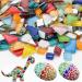 Youway Style 1000g Glass Mosaic Tiles for Crafts Bulk  Colorful Irregular Mosaic Pieces for Education Mosaic Projects DIY Crafts Supplies  Mosaic Handmade Decor(1kg) 14 Colors Mixed