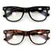 V.W.E. 2 Pairs of Comfortable Classic Retro Reading Glasses - Bifocals - Spring Hinge - Clear Transparent Frame 1 Black 1 Tortoise 1.0 x
