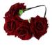 Floral Fall Rose Flower Crown Garland Festival Wedding Hair Wreaths Headbands F-32 1#burgundy One Size