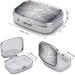 White & Gray Print 2 Compartment Pill Box | Portable Decorative Metal Pill Organizer for Medicine | Travel-Friendly Pocket & Purse Case - Buy Online on GoSupps.com