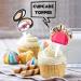 24pcs Pink Dessert Cupcake Topper Make Up Bachelorette So Fetch Night Out Hen Movie Theme Party Decoration Pick for Girls Lady Woman Happy Birthday Party Decor Supplies