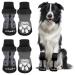 Slowton 2 pairs of indoor anti-slip socks for dogs soft adjustable paw protection with Velcro fastener for hardwood floors indoors dog socks for small medium-sized dogs (black m) m black (4 pieces)