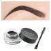 Kyannkara Eyebrow Cream Waterproof Eyebrow Pomade Gel With Eyebrow Brush Eyeliner Gel Eye Brow Makeup Smooth (Walnut)