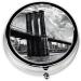 Brooklyn Bridge Printed Mini Round Pill Box | 3 Compartment Travel Pill Organizer | Portable Medicine Case for Home & Office - Buy Online on GoSupps.com