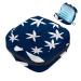 White flowers pattern navy blau background sanitary napkins storage bags.