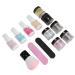 Dip Powder Nail Kit Starter 8Pcs Nail Art Powder Top Base Coat Gel Dusting Brush Manicure Tool Set DIY Salon Nail Art Manicure(K1215)