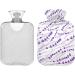 Naanle Lavender Flower Hot Water Bottle 2L - Pain Relief & Heat Therapy for Menstrual Cramps | Leak-Proof & Stylish Cover - Buy Online on GoSupps.com