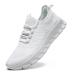 Yrltyo men shoes running shoes sports shoes sneakers sneaker hikers hiking shoes breathable light slip on men tennis shoes 44 EU B white