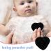 Baby Powder Puff Bowknot Heart Powder Puff - Baby Body Powder Puff Long-haired Powder Puff Soft Face Powder Puff for Baby Black - Buy Online on GoSupps.com