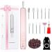 Electric Nail Drill Professional Manicure Pedicure Kit Cordless Electric Nail File Set Rechargeable Pedicure Tools for feet 3 Speeds Hand Foot Care Nail Drill for Thick Nail Toenail Cuticle Pink