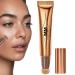 WOBBLO Highlighter Wand | Multifunctional Liquid Contour with Cushion Makeup Product Face Super Silky Natural Lightweight for Cheeks Lips 05 Bronze Gold