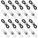 Jdesun 20 Pieces Eyeglass Chain Ends Adjustable Metal Silver Bead Rubber Ends Connectors for Eye Glasses Holder Necklace Chain