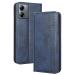 RankOne Flip Leather Case Cover for Motorola Moto G14 (6.5" Inches) Blue Motorola Moto G14 Blue