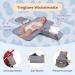 Ruvalino Gray Baby Diaper Backpack - Multifunctional Diaper Bag with Portable Changing Pad Pacifier Holder and Stroller Straps for Moms and Dads - Ideal for Travel - Buy Online on GoSupps.com