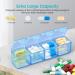 Restree Weekly Pill Organizer - 4 Times a Day Large 28 Compartment Moisture-Proof & Waterproof Medicine Box for Vitamins Fish Oil & Supplements - Black - Buy Online on GoSupps.com
