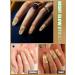 Kalolary 20PCS Luminous Glitter Gel Nail Polish Strips - Glow in the Dark Adhesive Full Wrap Stickers with Nail File - Cream White - Buy Online on GoSupps.com