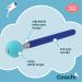 Coachi Telescopic Target Stick with Large Ball | Dog Training Accessory for Clicker & Agility Training | Navy/Light Blue - Buy Online on GoSupps.com