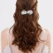 EVER FAITH Bridal Crystal Hair Barrette Clip | Rhinestone Waterdrop Bow Bowknot Hair Accessory for Women - Clear Silver-Tone - Buy Online on GoSupps.com