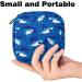 Blue Shark Underwater Animal Women Bands Storage Bag - Large Capacity Menstrual Cup Pocket & Makeup Organizer for Travel - Buy Online on GoSupps.com