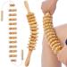 Wood therapy massage tools 12 rolls and 360 rotatable gently curved wood massage roller wooden muscle roller massage roller for relieving muscle pain anti -cellulite