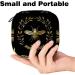 Embroidered Bee Ladies Napkin & Menstrual Pad Storage Bag | Portable Menstrual Cup Pocket with Zipper for Teens & Women - Buy Online on GoSupps.com
