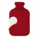HomeTop Large 2 Liter Soft Knit Heart Pattern Hot Water Bottle Cover - ONLY Cover (2L, Wine) Wine 1 Count (Pack of 1)