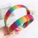 Buy LYWYOUDDKH Women s Autumn Wash Face Plush Headband - Rainbow Striped Elastic Hairband for Styling | International Shipping Available - Buy Online on GoSupps.com