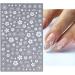 JMEOWIO 9 Sheets White Flower Nail Art Stickers Decals Self-Adhesive Spring Summer Floral Nail Supplies Nail Art Design Decoration Accessories - Buy Online on GoSupps.com