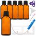 Handsunity 50ml-6Stk dropper insert Small amber glass bottle-pharmacy glass with black drop of dripping closure from brown las set including 18 aids 50ml-6 pieces black cap