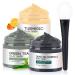 Turmeric Vitamin C Clay Face Mask Dead Sea Mud Mask Green Tea Clay Mask Facial Skin Care Sets for Women&Men Facial Mask for Oil Control Deep Cleaning Reduce Blackheads and Acne/2.5 OZ each