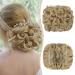 Sofeiyan Short Combs Messy Bun Hair Piece Wavy Curly Hair Extensions Bun Piece Drawstring Ponytail Chignon Combs Clip in Hairpieces for Women Pale Golden Blonde/Pale AuBurn Mixed Pale Golden Blonde / Pale AuBurn Mixed