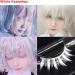 White Halloween False Eyelashes - Anime Cosplay Makeup - Masquerade Party Lashes - 2 Pairs (Upper & Bottom) - Buy Online on GoSupps.com