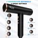 Nicebay Ionic Hair Dryer - Professional 1600W Blow Dryer with 3 Attachments High-Speed Brushless Motor Lightweight & Low Noise Black & Gold - Buy Online on GoSupps.com