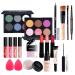 BrilliantDay 20PCS Professional Makeup Set & Portable Travel All-in-One Cosmetic Set Eyeshadows Highlighter Lipstick Blush Brushes Compact and Lightweight Design for Girls Women #6*20PCS