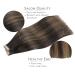 Buy If-of-Hearted Real Hair Tape Extensions - 40pcs 100g 22 Inch Balayage Dark Brown to Chestnut Brown | Invisible Silky & Easy to Use - Buy Online on GoSupps.com
