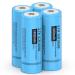 ICR18500 Rechargeable Li-Ion Batteries 3.7V 1400mah with Flat Top for Flashlight Solar Garden Light(4pc)(They are Not AA AAA Size Batteries)