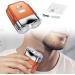 Small Beard Trimmer Waterproof Portable Electric Shaver | USB Rechargeable Quiet Automatic Beard Grooming Trimmer for Camping Business Trip Journey Orange - Buy Online on GoSupps.com