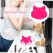Buy Fox Scrub Makeup Brush Cleaner Mat - Silicone Scrubber & Suction Cup for Easy Cleaning - 17x15cm Rosy| Perfect for All Cosmetic Brushes - Buy Online on GoSupps.com